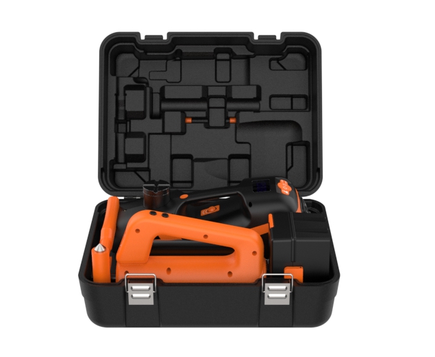 Electric car jack with impact wrench