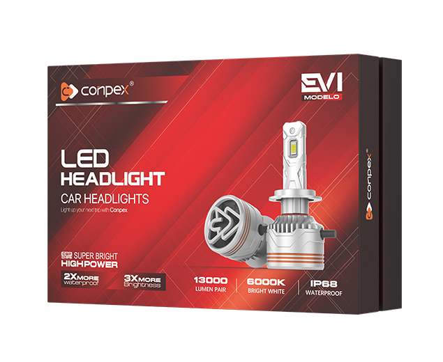 High brightness car LED headlights size