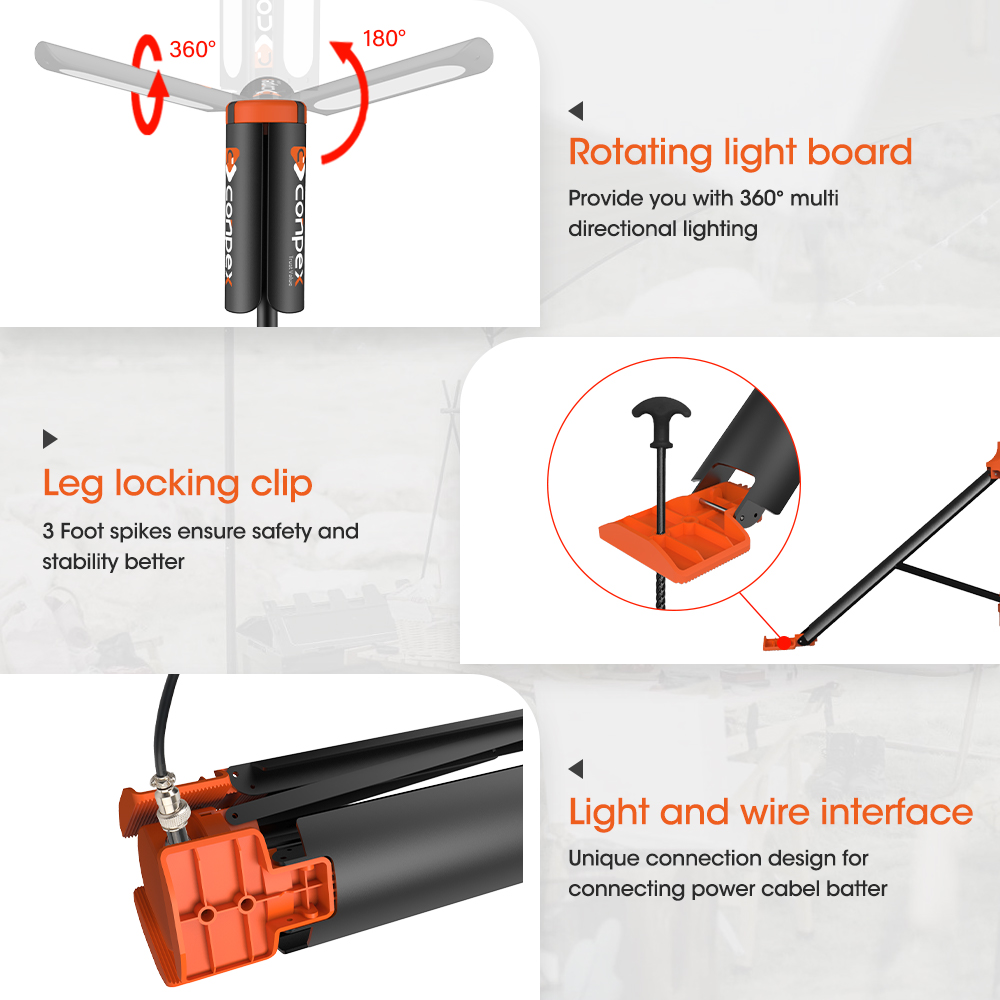 Tripod outdoor camping light