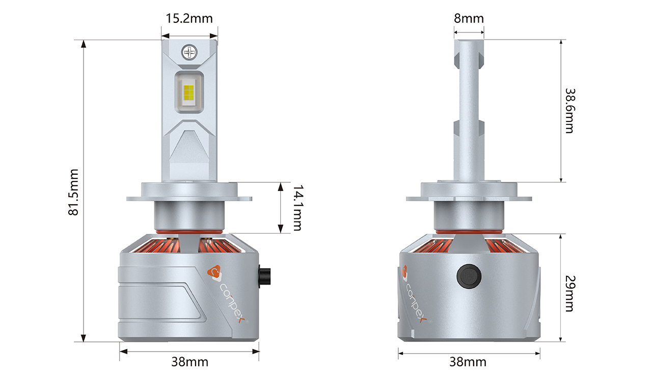 RX8-3S 3-COLOR CAR LED headlights ,Best car LED headlights,3000K, 4300K, 6000K